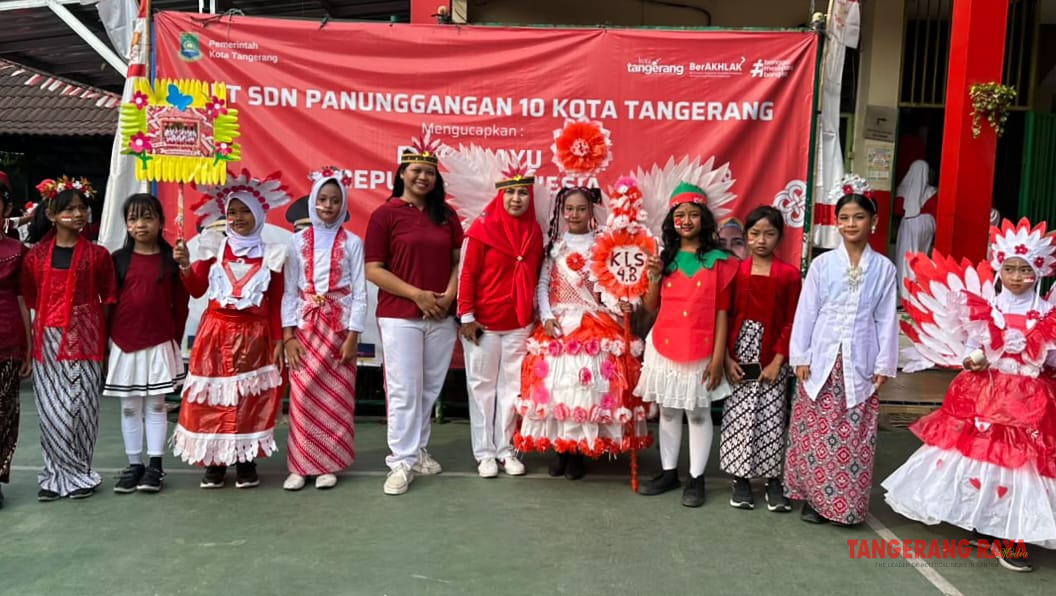 Semarak HUT ke-81 RI, SDN Panunggangan 10 Gelar Karnaval Kostum Daur Ulang