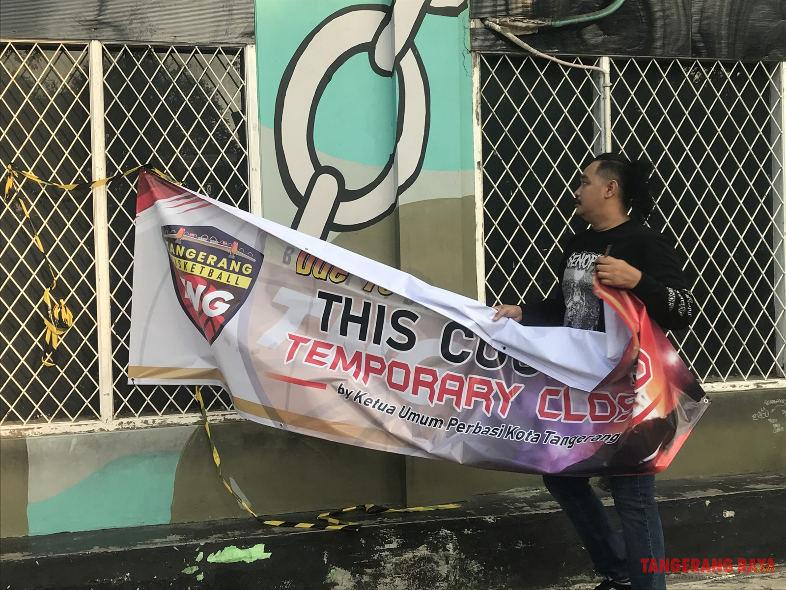 Lapangan Basket Alun-Alun Ahmad Yani Kota Tangerang Resmi Dibuka Kembali