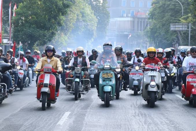 350 Bikers Tangerang Kobarkan Merah Putih dan Keselamatan