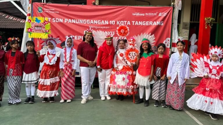 Semarak HUT ke-81 RI, SDN Panunggangan 10 Gelar Karnaval Kostum Daur Ulang