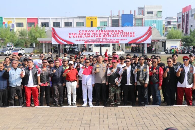 350 Bikers Ikuti Konvoi Kebangsaan HUT ke-81 RI di Kota Tangerang