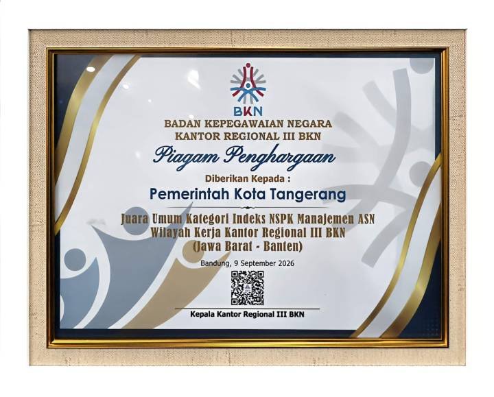 Pemkot Tangerang Borong Lima Penghargaan BKN di Rakor Kepegawaian 2026